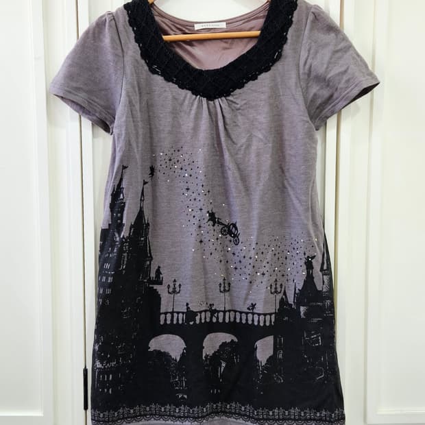 Axes Femme 페어리 프린팅 레이어드 원피스