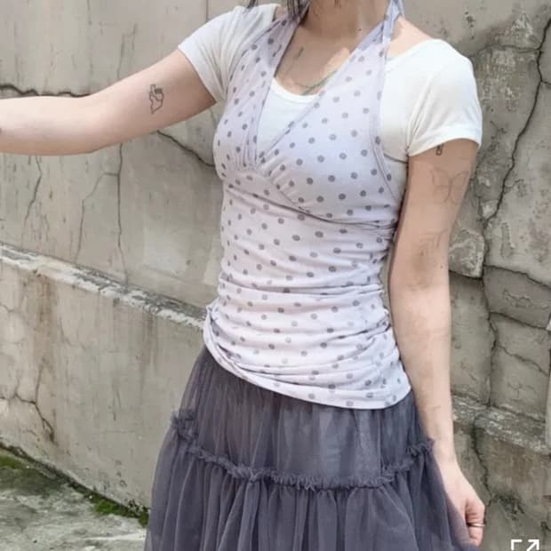 도트 홀터 나시 (연보라