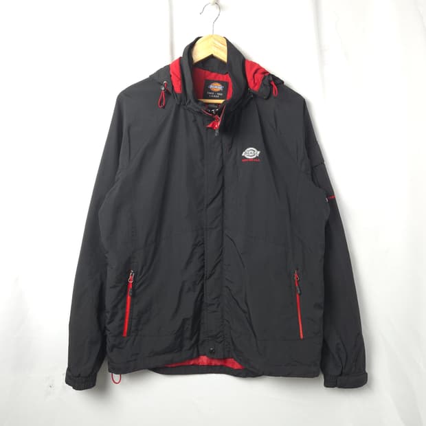 남L 디키즈 블랙 후드 자켓 바람막이