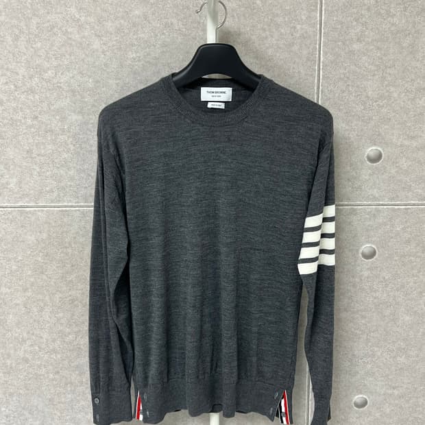 [정품] 새상품급 / 5 톰브라운 사선 메리노울니트 그레이