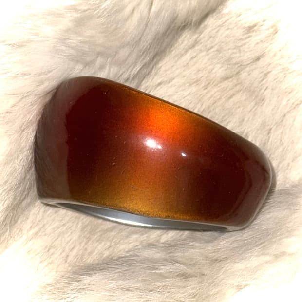 일본 빈티지 갸루 오리엔탈 브라운 글로시 뱅글 팔찌