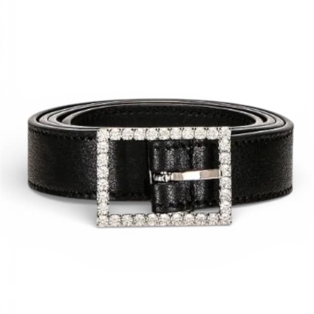 생로랑 크리스탈 가죽벨트80