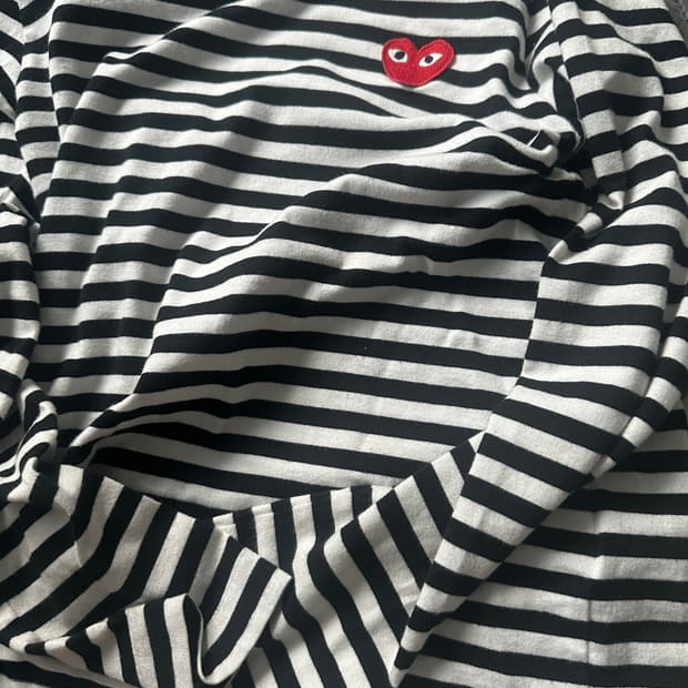 꼼데 스트라이프 롱슬리브