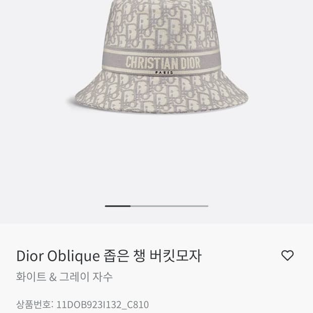 디올 오블리크 버킷햇 