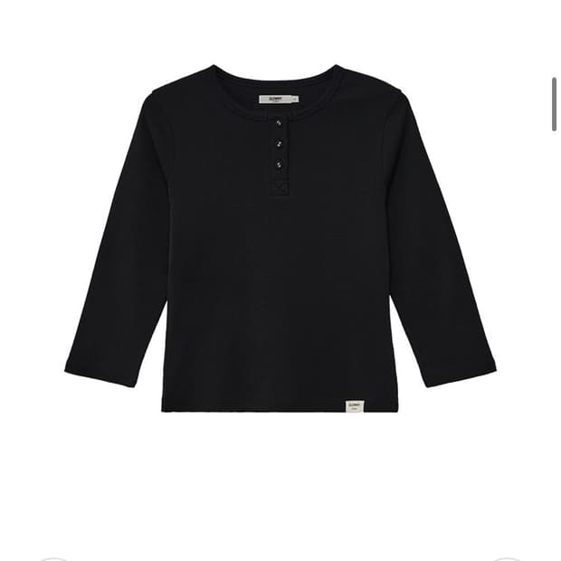 글로니 3/4 BUTTON FLY TEE 블랙