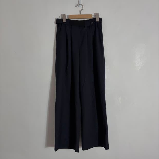 한섬) 시스템 모 벨트 밴딩 와이드 팬츠 (64~94)