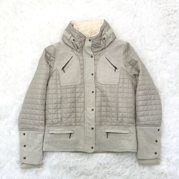archive quilted wool zip-up jacket