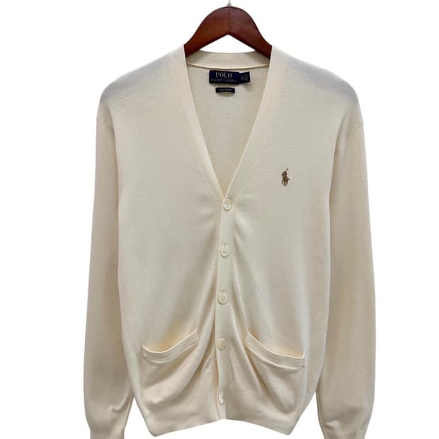 폴로 피마코튼 니트 가디건 크림 (XS~S)