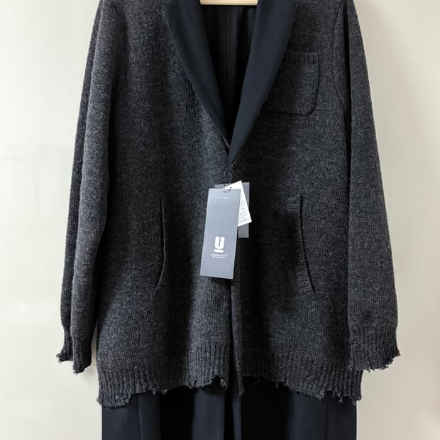 언더커버 17AW 니트 레이어드 코트