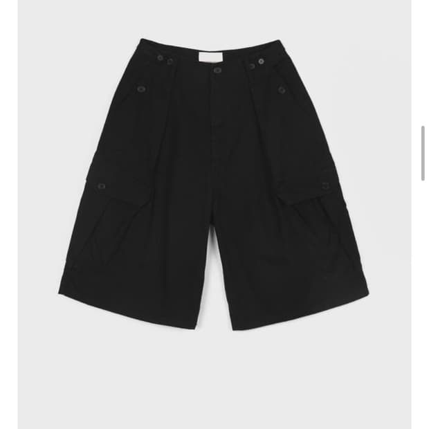 블랙업 루닛 비죠 버뮤다 카고 팬츠 블랙 S