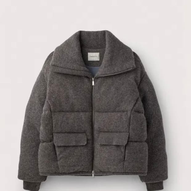 우마뭉 셔틀랜드 울 패딩 (차콜, L사이즈)