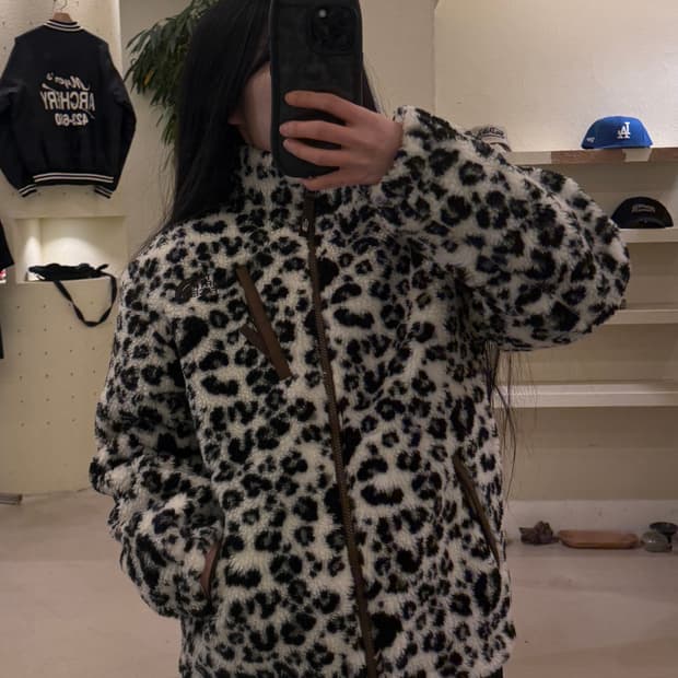 노스페이스 화이트라벨 레오파드 스노우 플리스 자켓 U100