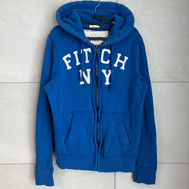 아베크롬비 스펠로고 후드집업 블루 (M) 