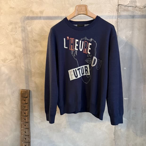 타임 옴므 그래픽 니트 100