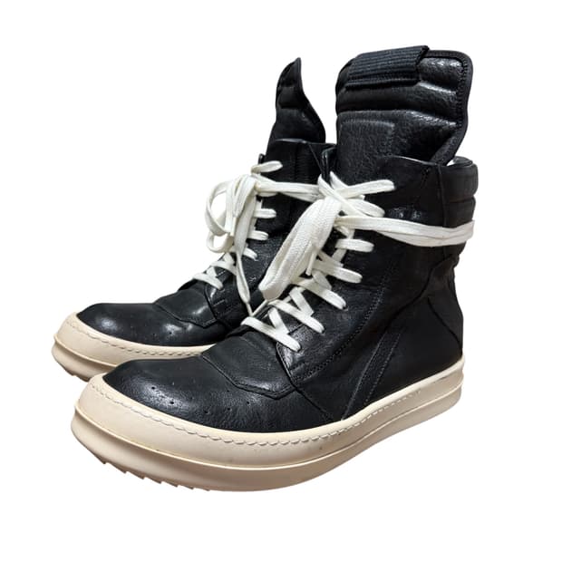 (극미중고) 릭오웬스 지오바스켓 검검흰 38사이즈