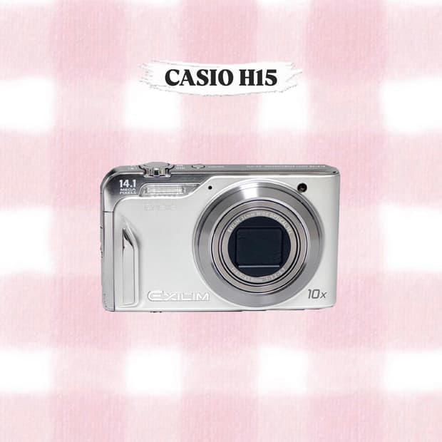 카시오 엑슬림 H15 실버 빈티지디카