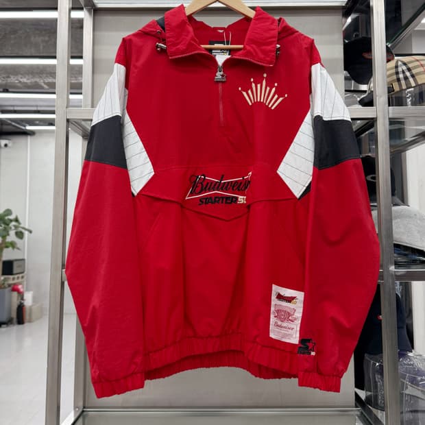 버드와이저 스타터 50주년 오버사이즈 아노락 바람막이 자켓