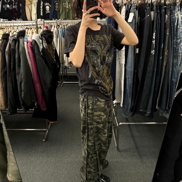 L)Quail Hollow 빈티지 Y2K 프린팅 반팔