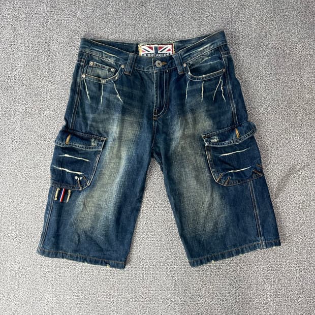 비브레이커스 데님 카고 반바지