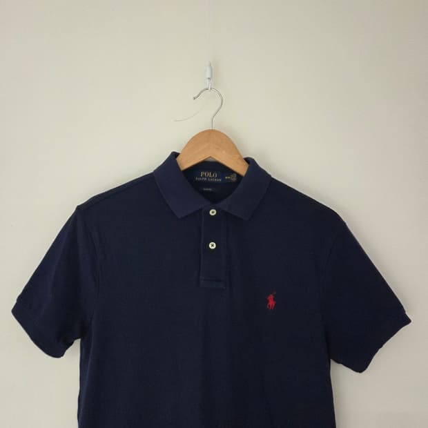 폴로랄프로렌 네이비 반팔카라티(레드포니,95사이즈)