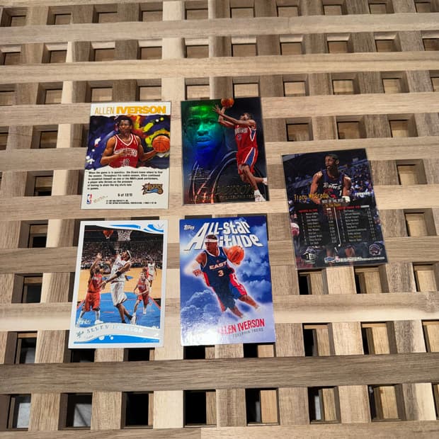 90s 빈티지 NBA 앨런 아이버슨 / 트레이시 맥그레디 농구 카드  