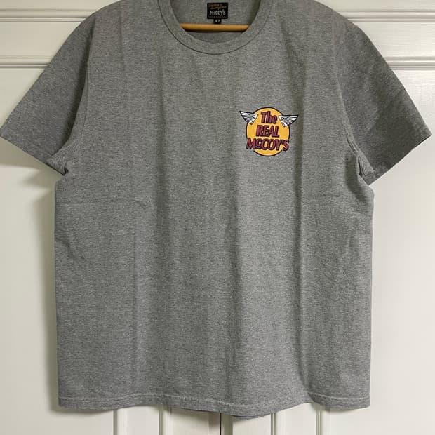 The Real McCoys Logo Tee S/S Grey 42