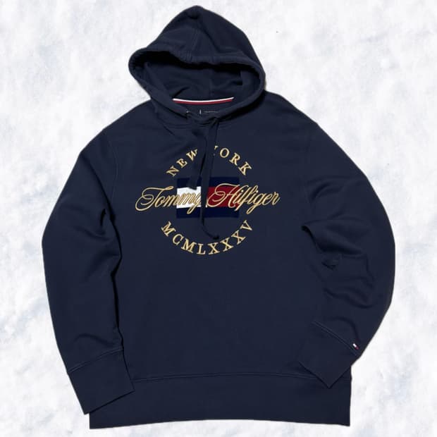타미힐피거 네이비 후드티