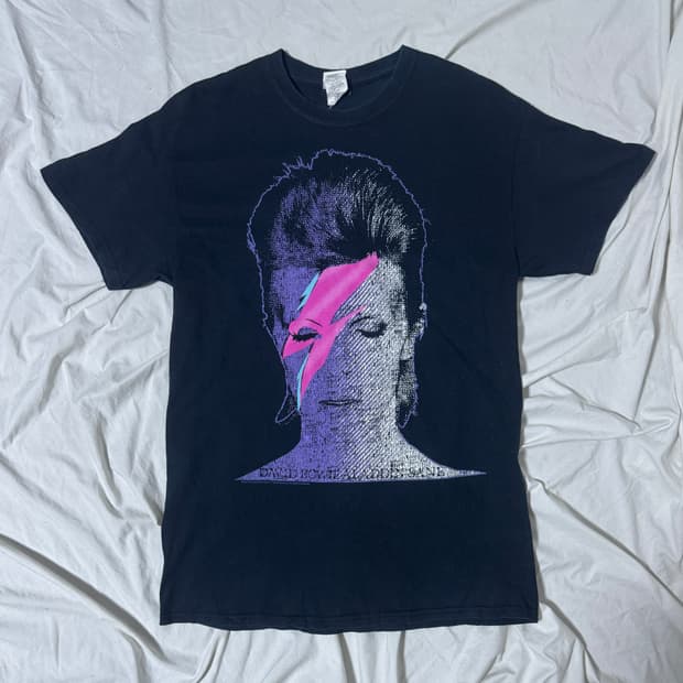 데이비드 보위 aladdin sane 앨범 커버 티셔츠 글램 록