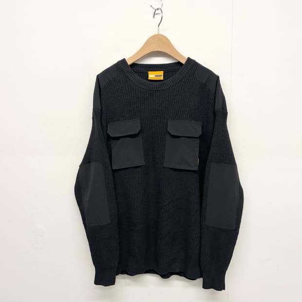 GRIP SWANY 그립스와니 블랙 니트 포켓 스웨터