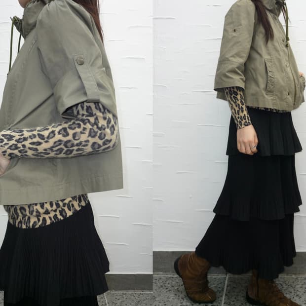 two way cropped safari jacket