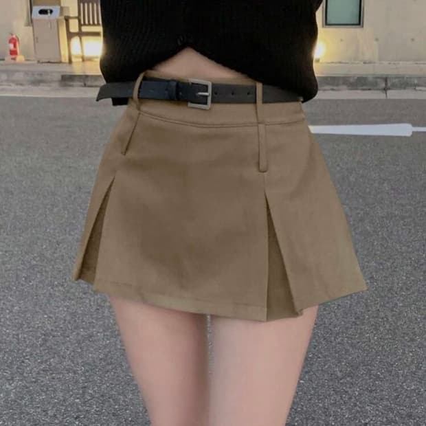 쉬인 베이지 치마