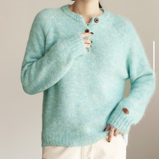 에그(egg) 버튼 니트 프리사이즈 새상품