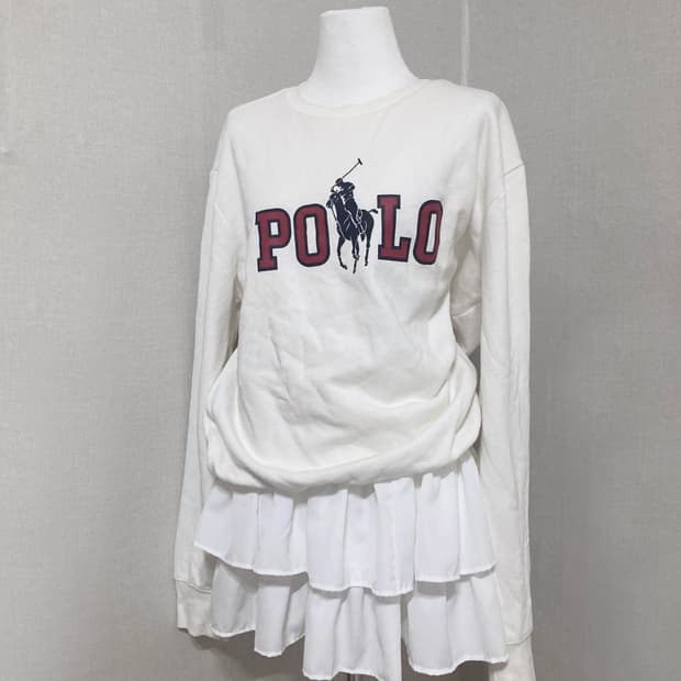 폴로 스펠로고 빅포니 맨투맨 M