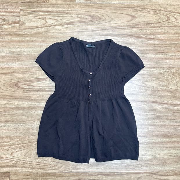 빈티지 브라운 니트 가디건 히메갸루 로걀 라떼 모리걸 긱시크 고딕 페어리