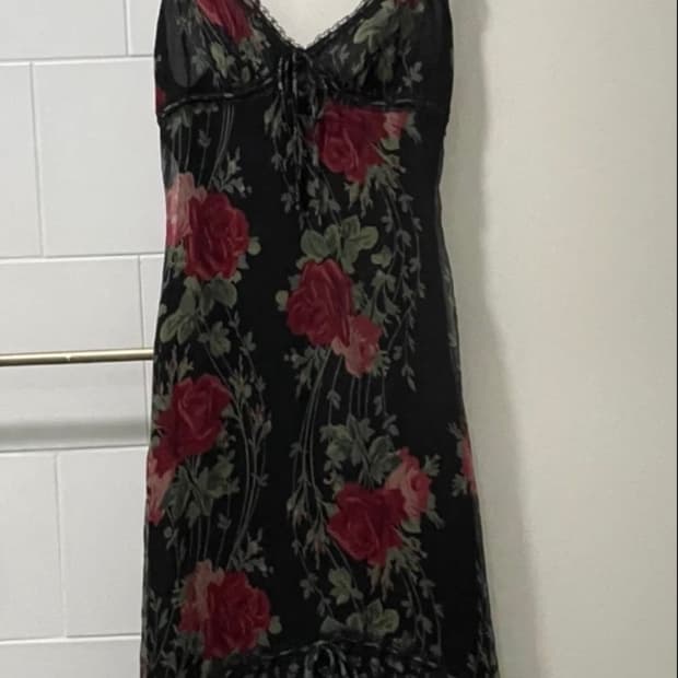 Betsey Johnson 플라워 쉬폰 원피스 (사이즈 2)