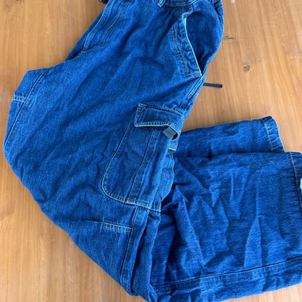 그라미치 데님 루즈 카고팬츠 dark indigo XL(34-36)
