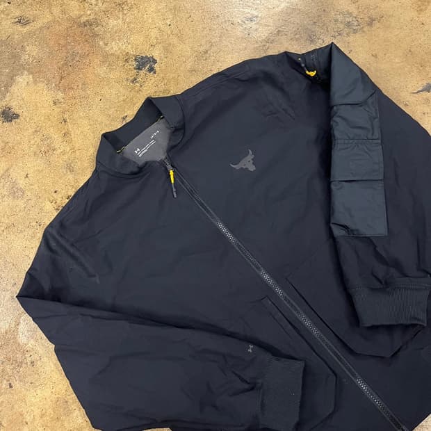 [정품/L] 언더아머 프로젝트락 블랙 봄버 자켓 b15