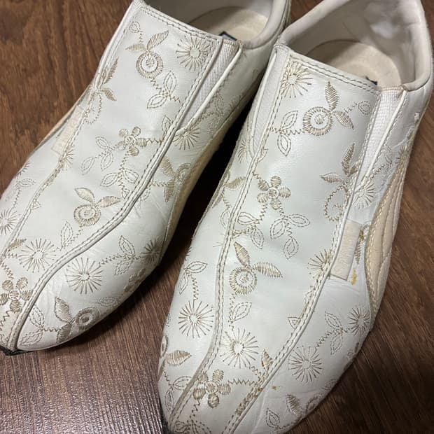 Puma embroidery floral sneakers