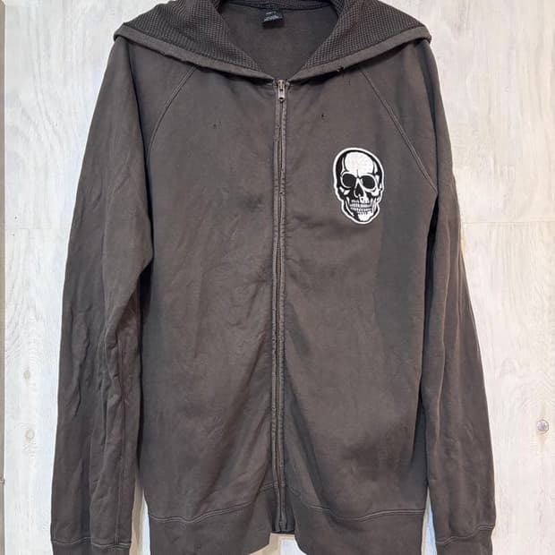 04SS 넘버나인 드림기 스컬 와펜 후드 집업