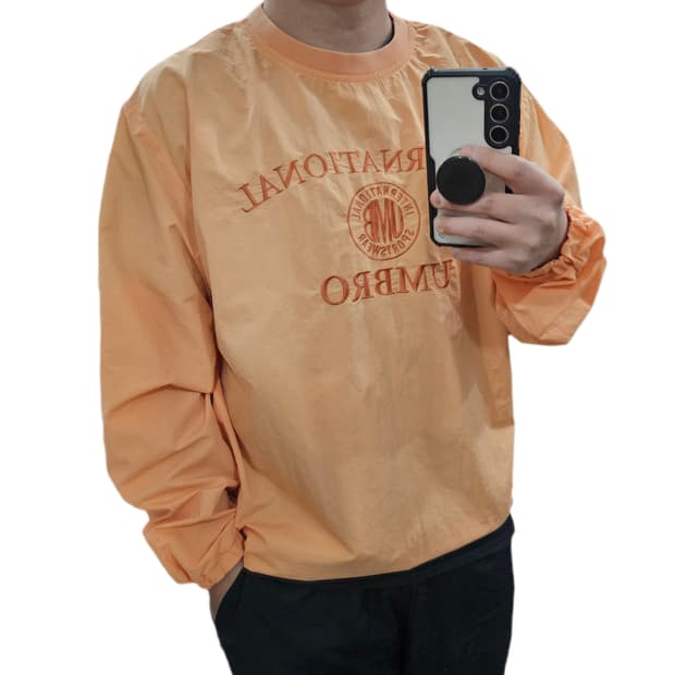 S 오버핏 엄브로 코랄 우븐 웜업