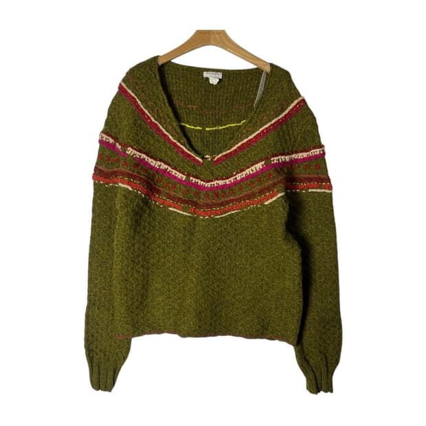 드리스반노튼 아카이브 브이넥 니트