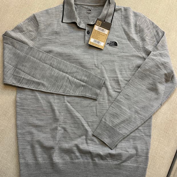 새상품) 노스페이스 메리노울 긴팔 폴로티
