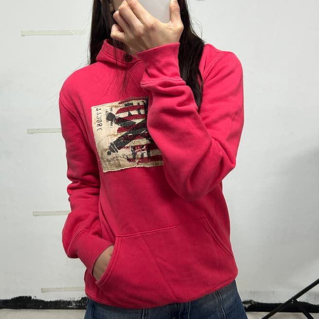 폴로 진스 컴퍼니 성조기 패치 후드티