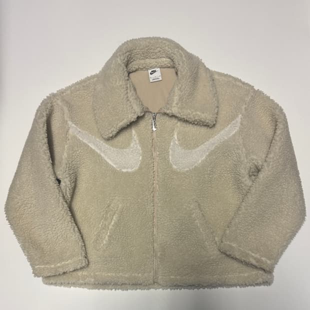 여성 나이키 22시즌 더블 빅 스우시 플리스 자켓 오버핏