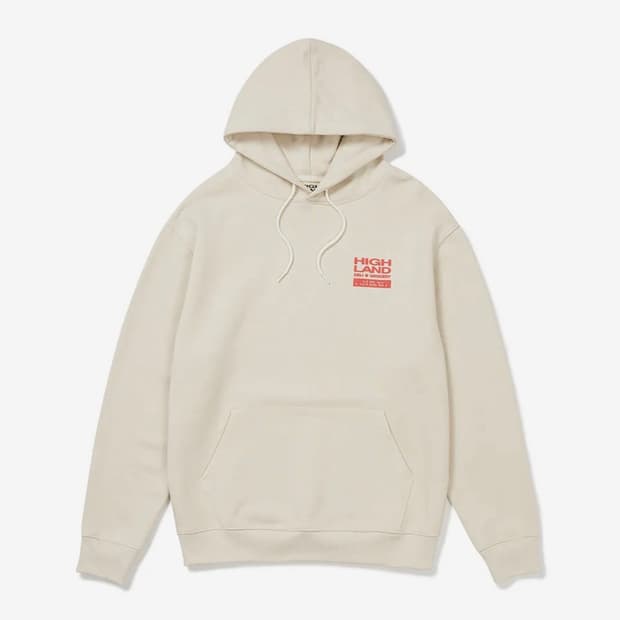 하이랜드 델리 앤 그로서리 small logo hoodie cream