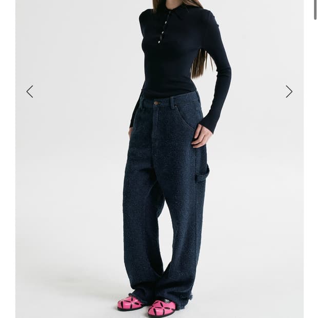 후왓웨어 flow soft pk knit(navy) 새상품 팝니다
