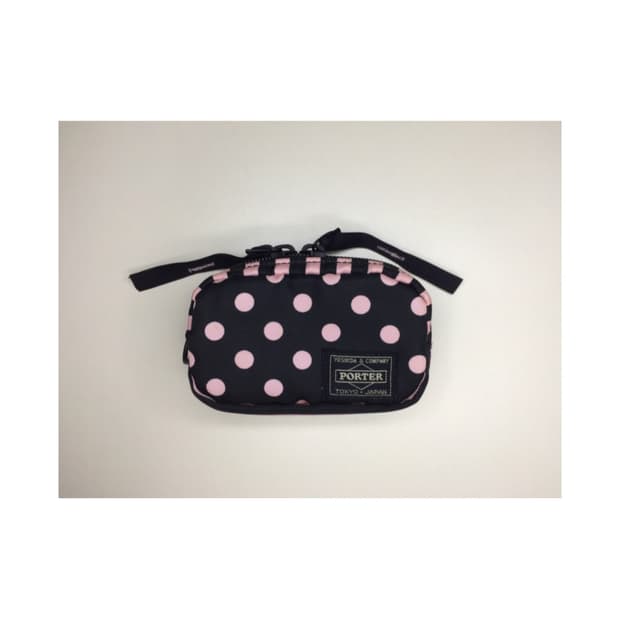 porter 포터 x 피치존 콜라보 핑크 도트 땡땡이 지갑