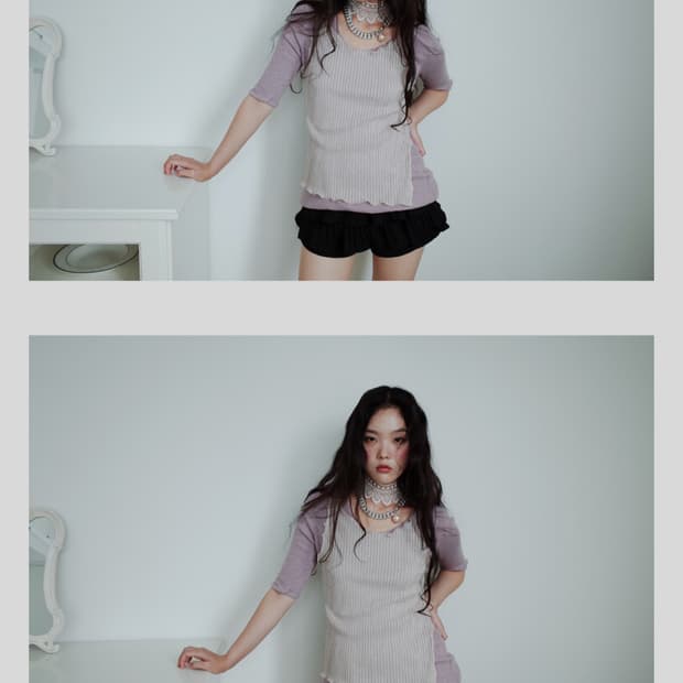 샵페어리 플리츠 레이어드 스커트팬츠