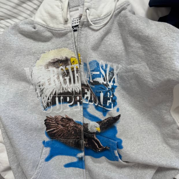 XL)Mm6 x 슈프림 이글후드집업