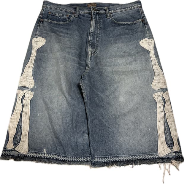 캐피탈 본 데님 쇼츠